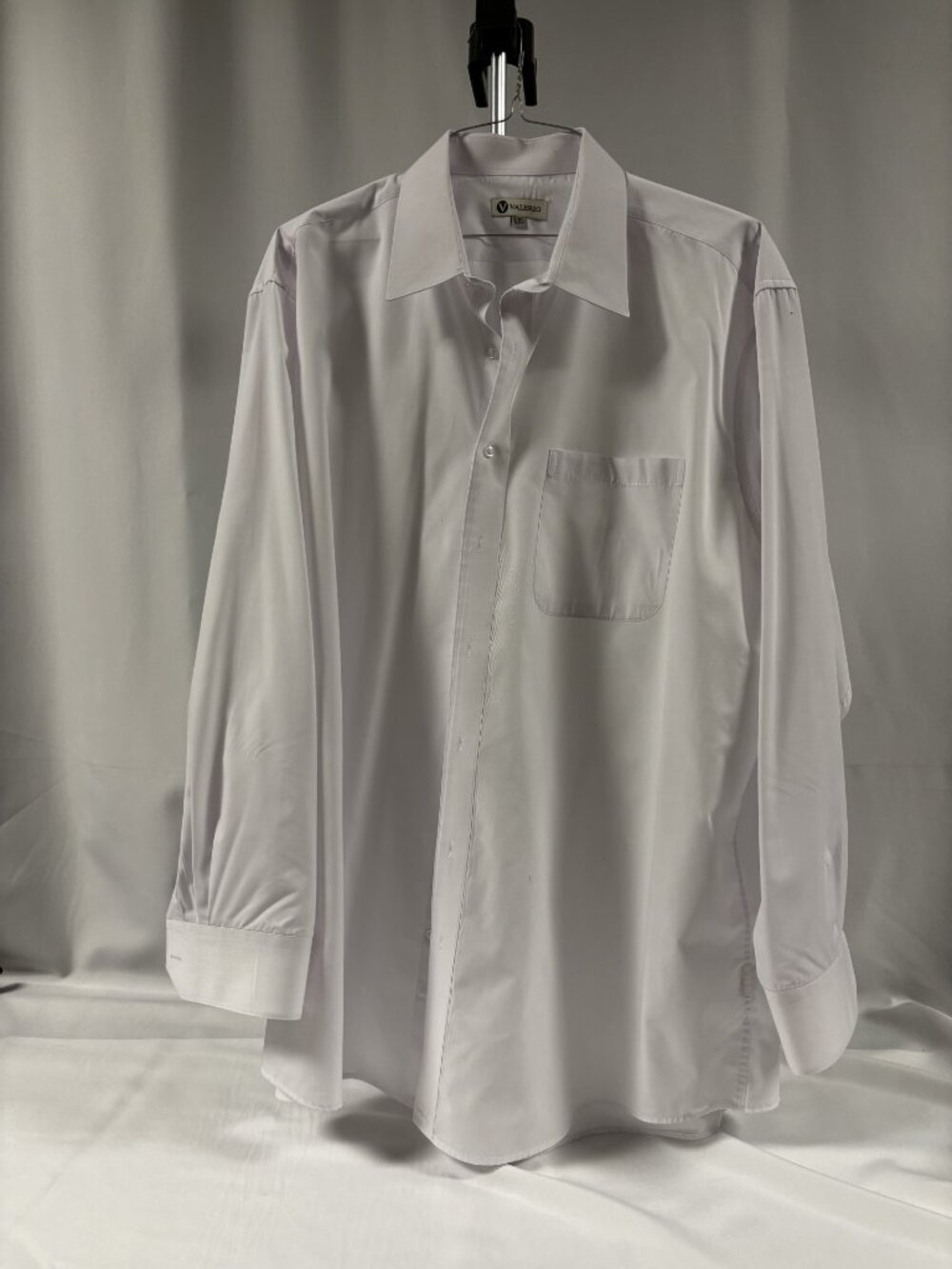 Men's Valerio white button down long sleeve shirt